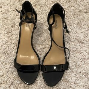 Michael Kors black strappy stiletto heels
